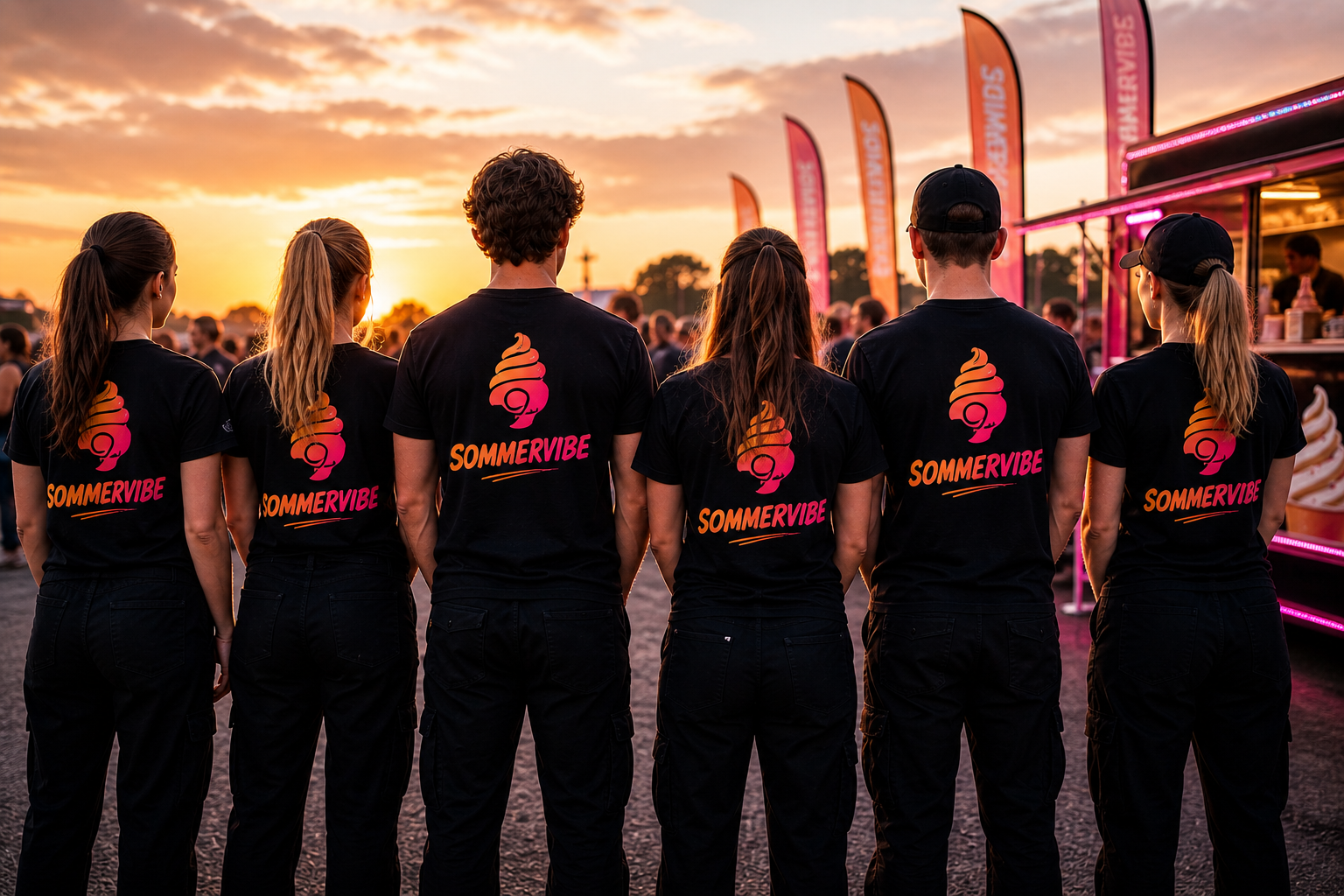 Festivalpublikum med is